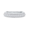 Thumbnail Image 3 of 0.50 CT. T.W. Diamond Triple Row Vintage-Style Anniversary Band in 10K White Gold