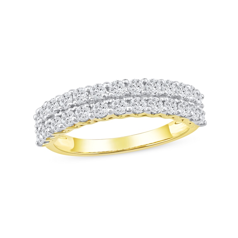 1.00 CT. T.W. Diamond Double Row Anniversary Band in 10K Gold