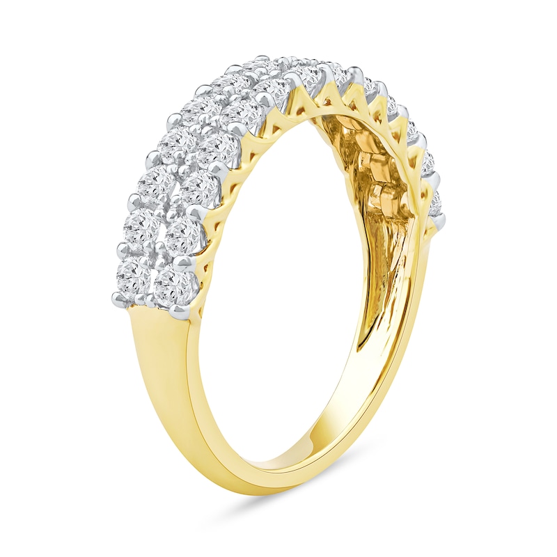 Main Image 2 of 1.00 CT. T.W. Diamond Double Row Anniversary Band in 10K Gold