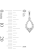 Thumbnail Image 3 of 0.20 CT. T.W. Milestones Diamond Graduated Teardrop Earrings in Sterling Silver