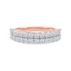 Thumbnail Image 3 of 1.00 CT. T.W. Diamond Double Row Anniversary Band in 10K Rose Gold