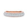 Thumbnail Image 3 of 0.50 CT. T.W. Diamond Triple Row Vintage-Style Anniversary Band in 10K Rose Gold