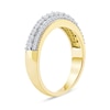 Thumbnail Image 2 of 0.50 CT. T.W. Diamond Triple Row Vintage-Style Anniversary Band in 10K Gold
