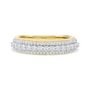 Thumbnail Image 3 of 0.50 CT. T.W. Diamond Triple Row Vintage-Style Anniversary Band in 10K Gold