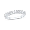 Thumbnail Image 1 of 0.25 CT. T.W. Diamond Stacked Hexagon Anniversary Band in 10K White Gold