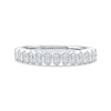 Thumbnail Image 2 of 0.25 CT. T.W. Diamond Stacked Hexagon Anniversary Band in 10K White Gold