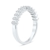 Thumbnail Image 3 of 0.25 CT. T.W. Diamond Stacked Hexagon Anniversary Band in 10K White Gold