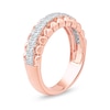Thumbnail Image 2 of 0.50 CT. T.W. Diamond Pyramid Edge Anniversary Band in 10K Rose Gold