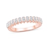 Thumbnail Image 1 of 0.25 CT. T.W. Diamond Stacked Hexagon Anniversary Band in 10K Rose Gold