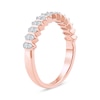 Thumbnail Image 2 of 0.25 CT. T.W. Diamond Stacked Hexagon Anniversary Band in 10K Rose Gold