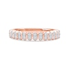 Thumbnail Image 3 of 0.25 CT. T.W. Diamond Stacked Hexagon Anniversary Band in 10K Rose Gold