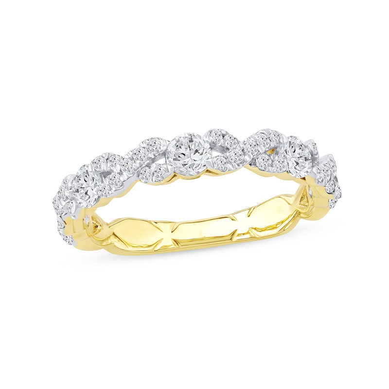 1.00 CT. T.W. Diamond "XO" Anniversary Band in 10K Gold