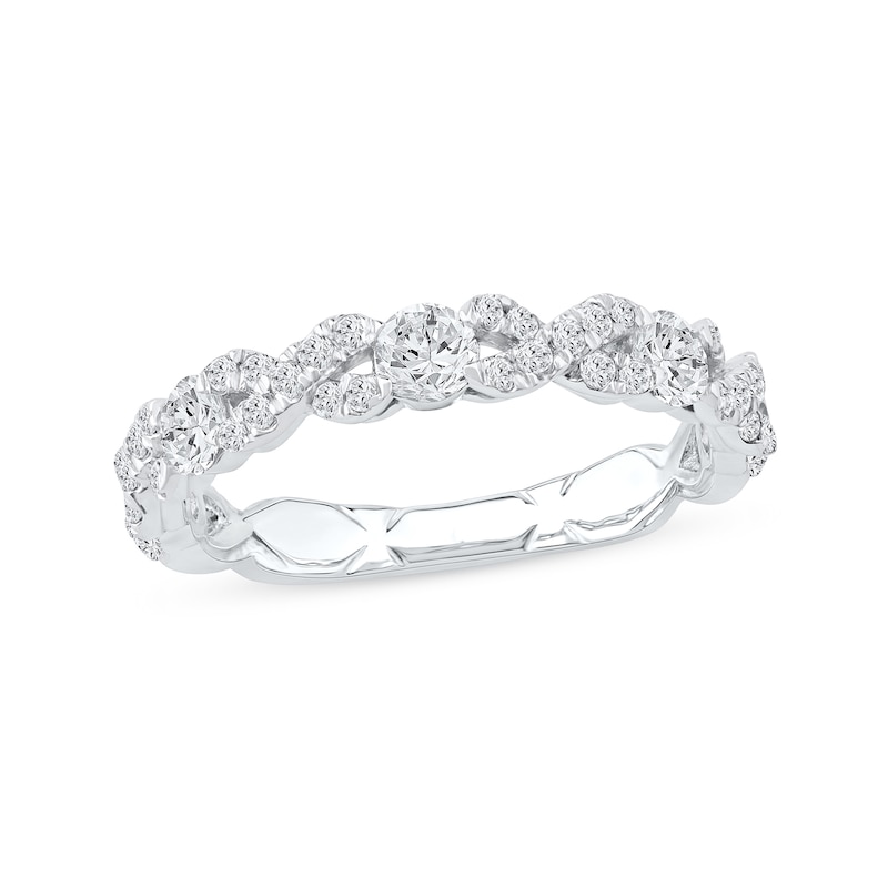 1.00 CT. T.W. Diamond "XO" Anniversary Band in 10K White Gold