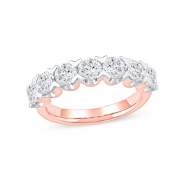 2.33 CT. T.W. Diamond Seven Stone Anniversary Band in 14K Rose Gold