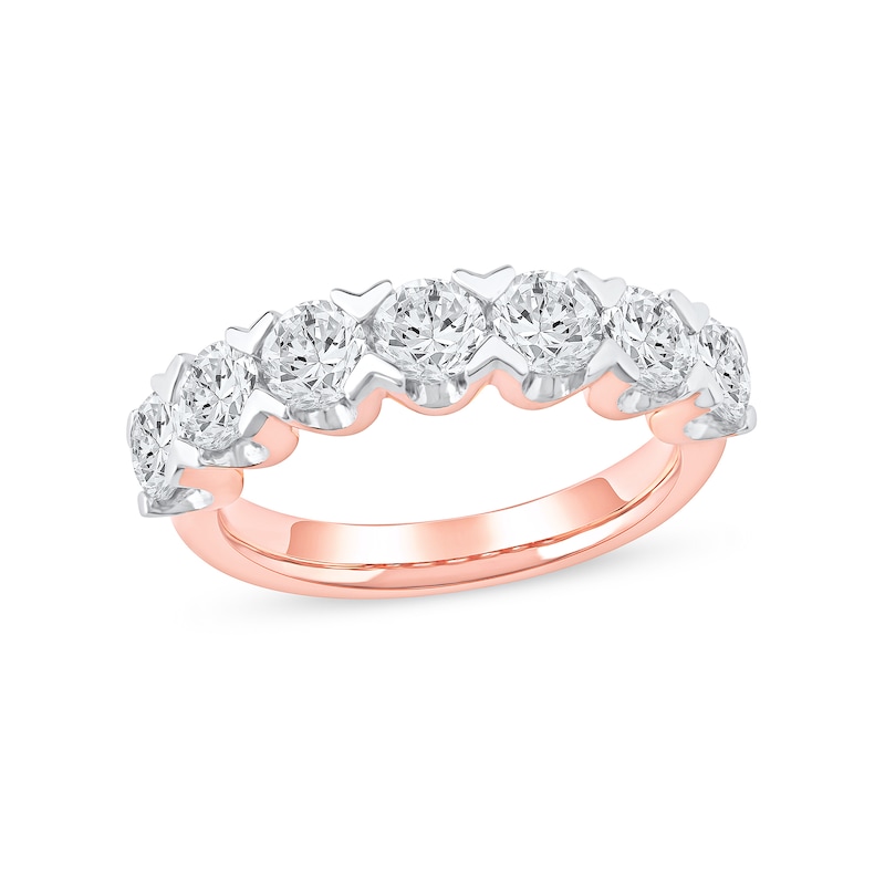2.33 CT. T.W. Diamond Seven Stone Anniversary Band in 14K Rose Gold