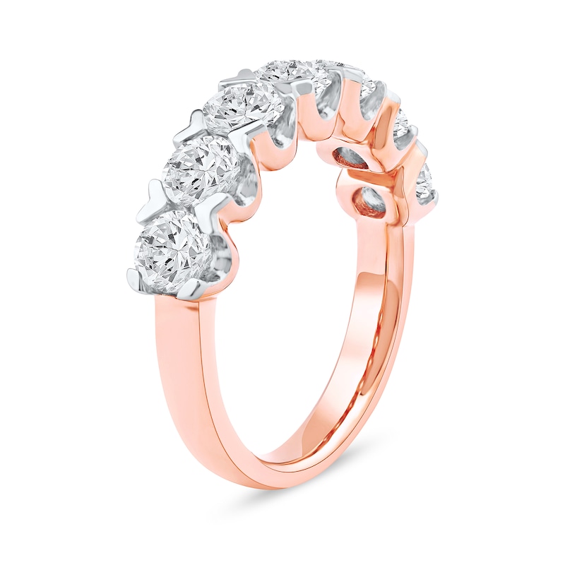 Main Image 2 of 2.33 CT. T.W. Diamond Seven Stone Anniversary Band in 14K Rose Gold