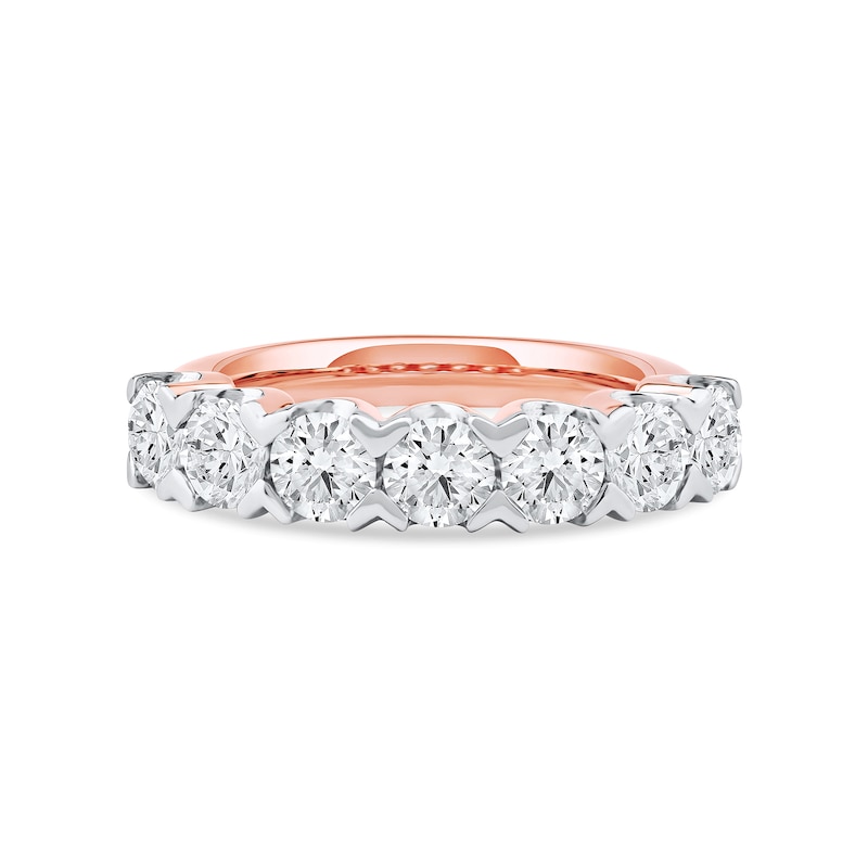 Main Image 3 of 2.33 CT. T.W. Diamond Seven Stone Anniversary Band in 14K Rose Gold