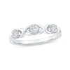Thumbnail Image 1 of 0.33 CT. T.W. Diamond "XO" Anniversary Band in 10K White Gold