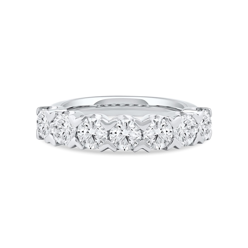 Main Image 3 of 2.33 CT. T.W. Diamond Seven Stone Anniversary Band in 14K White Gold