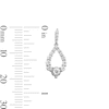 Thumbnail Image 3 of 0.50 CT. T.W. Milestones Diamond Graduated Teardrop Earrings in 10K White Gold