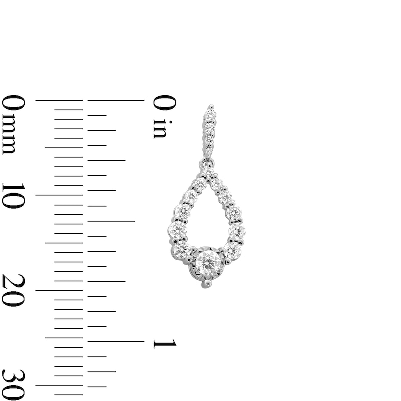 0.50 CT. T.W. Milestones Diamond Graduated Teardrop Earrings in 10K White Gold