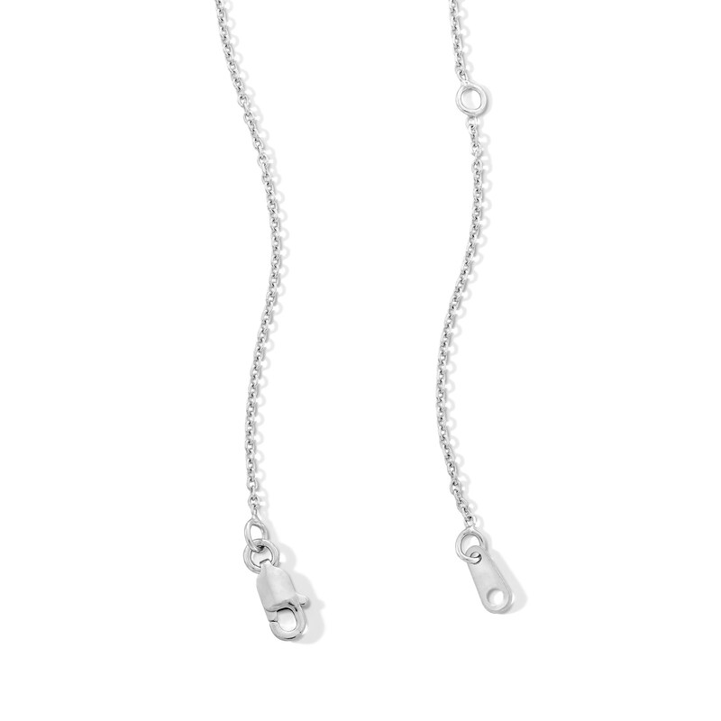 Main Image 3 of Unstoppable Love™ 4.0mm Tanzanite and White Lab-Created Sapphire Heart Frame Pendant in Sterling Silver