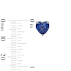 Thumbnail Image 6 of Blue and White Lab-Created Sapphire Heart Stud and Hoop Three Pair Earrings Set in Sterling Silver