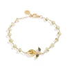 Thumbnail Image 1 of Limor Oval Lemon Quartz, Citrine and Tourmaline Bead Bracelet in Sterling Silver with 24K Gold Plate - 7.5”