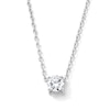 Thumbnail Image 1 of 0.25 CT. Certified Lab-Grown Diamond Solitaire Pendant in Sterling Silver (F/SI2) - 19”