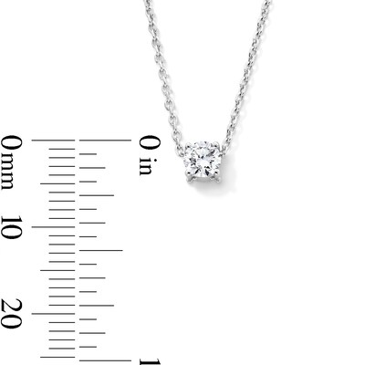 0.25 CT. Certified Lab-Created Diamond Solitaire Pendant in Sterling Silver (F/SI2) - 19”
