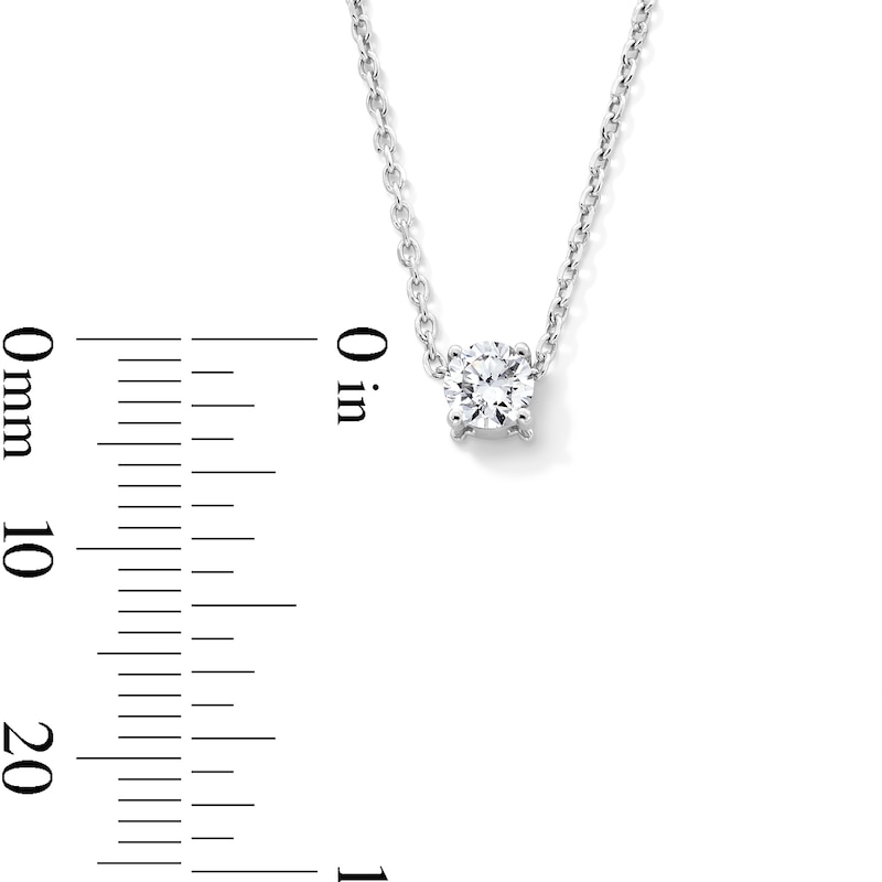Main Image 3 of 0.25 CT. Certified Lab-Grown Diamond Solitaire Pendant in Sterling Silver (F/SI2) - 19”