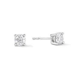 0.30 CT. T.W. Certified Lab-Grown Diamond Solitaire Stud Earrings in Sterling Silver (F/SI2)