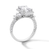Thumbnail Image 3 of Emmy London 3.50 CT. T.W. Emerald-Cut Certified Lab-Grown Diamond Frame Tri-Sides Engagement Ring in 18K White Gold