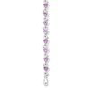 Thumbnail Image 3 of 5.0mm Heart-Shaped Pink Quartz Link Bracelet in Sterling Silver - 7.25”