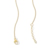 Thumbnail Image 3 of Baguette-Cut Pink Opal Sideways Necklace in 10K Gold - 17”