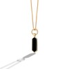 Thumbnail Image 1 of Limor Elongated Hexagon Onyx Drop Pendant in 10K Gold