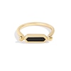 Thumbnail Image 1 of Limor Elongated Hexagon Onyx Sideways Solitaire Ring in 10K Gold