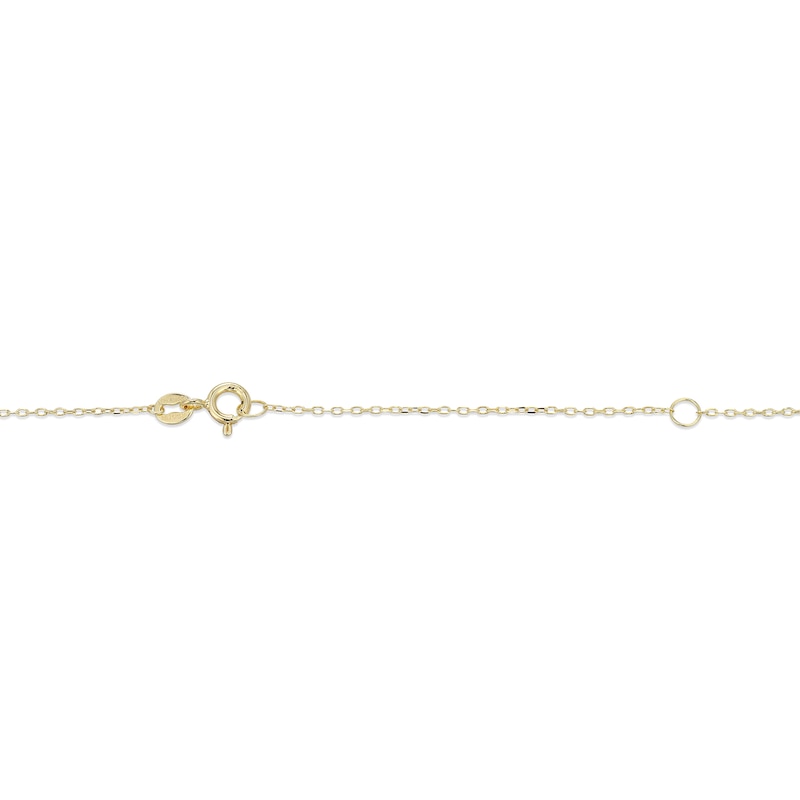 Main Image 3 of White Lab-Created Sapphire Snake Necklace in Sterling Silver with 18K Gold Plate