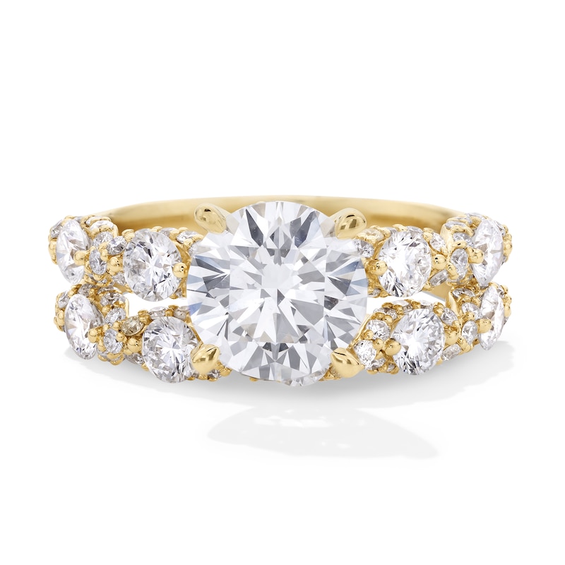 Emmy London 4.00 CT. T.W. Certified Lab-Grown Diamond Bridal Set in 18K Gold (F/VS2)
