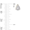Thumbnail Image 3 of 0.30 CT. T.W. Pear-Shaped Multi-Diamond Stud Earrings in 10K Gold