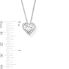 Thumbnail Image 3 of 6.0mm Heart-Shaped White Lab-Created Sapphire Frame Pendant in Sterling Silver