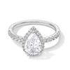 Thumbnail Image 1 of 1.95 CT. T.W. Pear-Shaped Certified Lab-Grown Diamond Frame Engagement Ring in 14K White Gold (F/VS2)