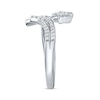 Thumbnail Image 2 of 0.18 CT. T.W. Diamond Shooting Star Bypass Ring in Sterling Silver