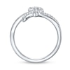 Thumbnail Image 3 of 0.18 CT. T.W. Diamond Shooting Star Bypass Ring in Sterling Silver