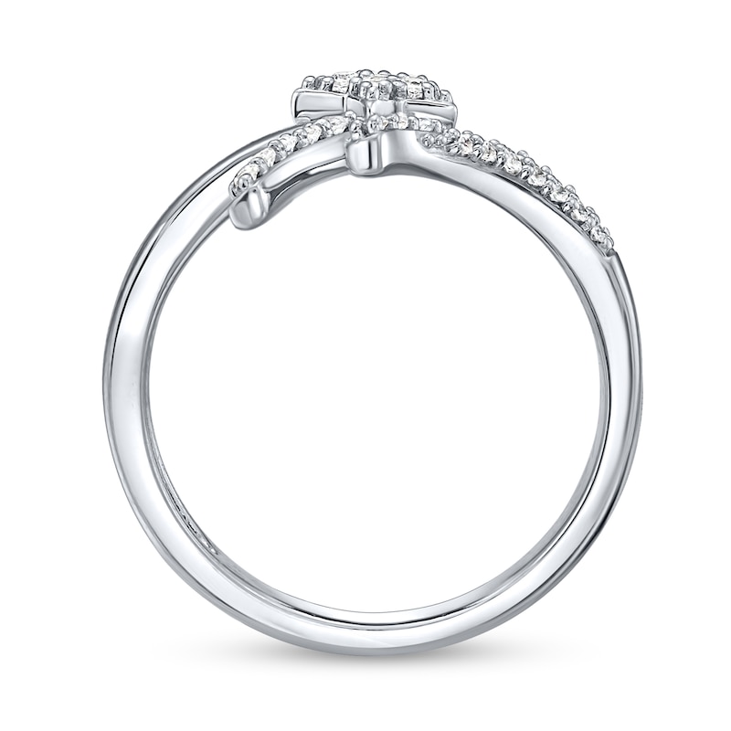 0.18 CT. T.W. Diamond Shooting Star Bypass Ring in Sterling Silver