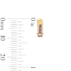 Thumbnail Image 2 of Children’s Princess-Cut Purple Cubic Zirconia Hoop Earrings in Solid 14K Gold