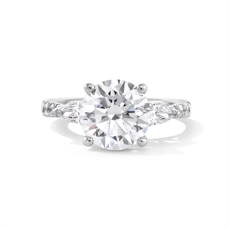 Main Image 1 of Emmy London 3.75 CT. T.W. Certified Lab-Grown Diamond Collar Engagement Ring in 18K White Gold (F/VS2)