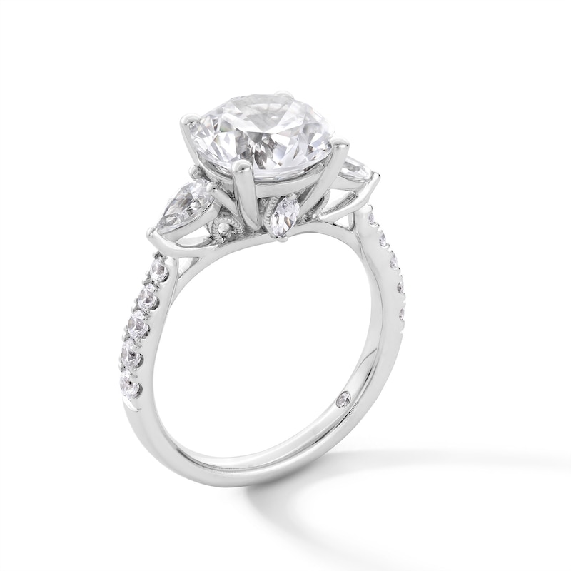 Main Image 3 of Emmy London 3.75 CT. T.W. Certified Lab-Grown Diamond Collar Engagement Ring in 18K White Gold (F/VS2)