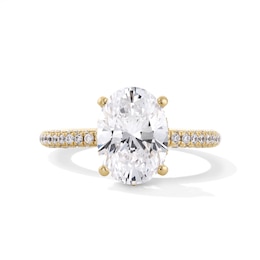 Emmy London 3.60 CT. T.W. Oval Certified Lab-Grown Diamond Engagement Ring in 18K Gold (F/VS2)