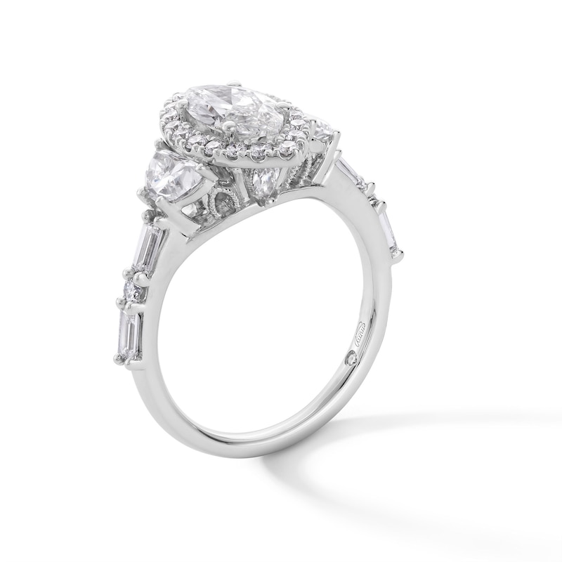 Main Image 3 of Emmy London 2.30 CT. T.W. Marquise-Cut Certified Lab-Grown Diamond Frame Engagement Ring in 18K White Gold (F/VS2)